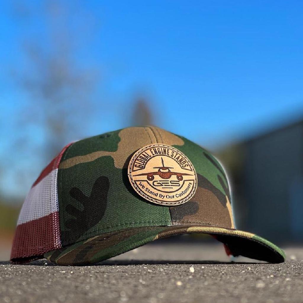 Global Engine Stands Camo Snap Back Hat